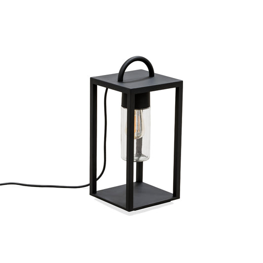 Konstsmide Bologna Bodenleuchte E27 230V schwarz, transp. Glas