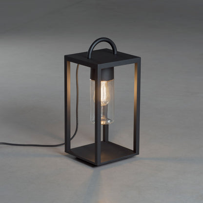 Konstsmide Bologna Bodenleuchte E27 230V schwarz, transp. Glas