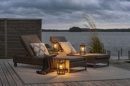 Konstsmide Bologna Bodenlaterne klein schwarz mit E27 Sockel