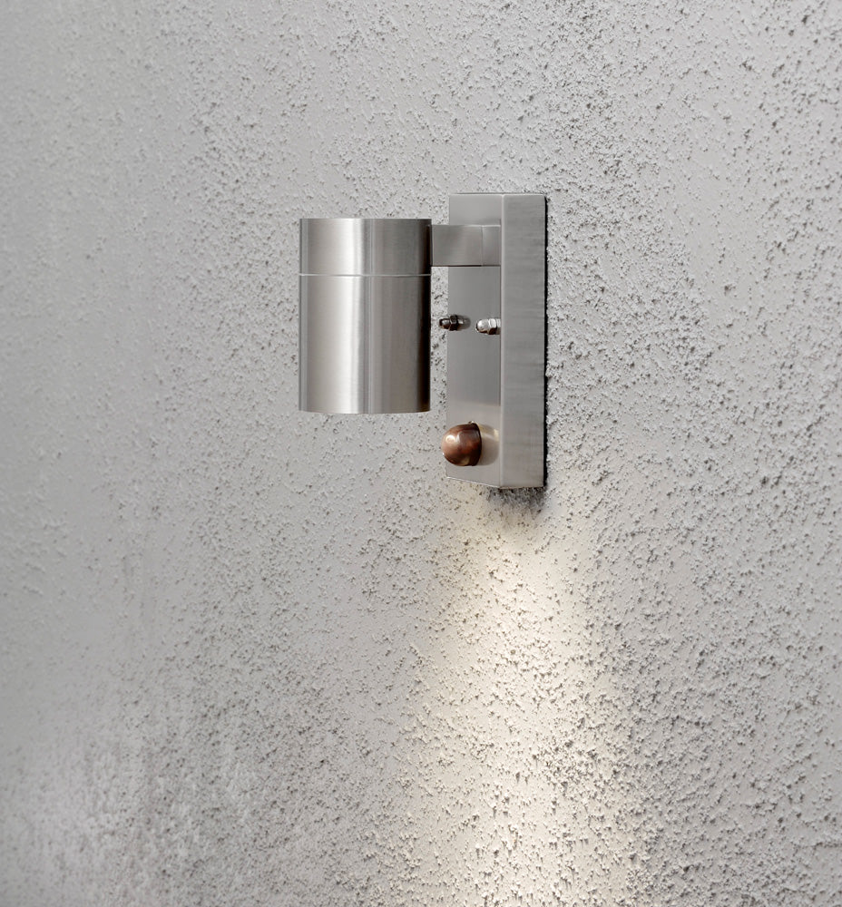 Konstsmide Halogenspot Modena Edelstahl, klares Glas, mit Sensor