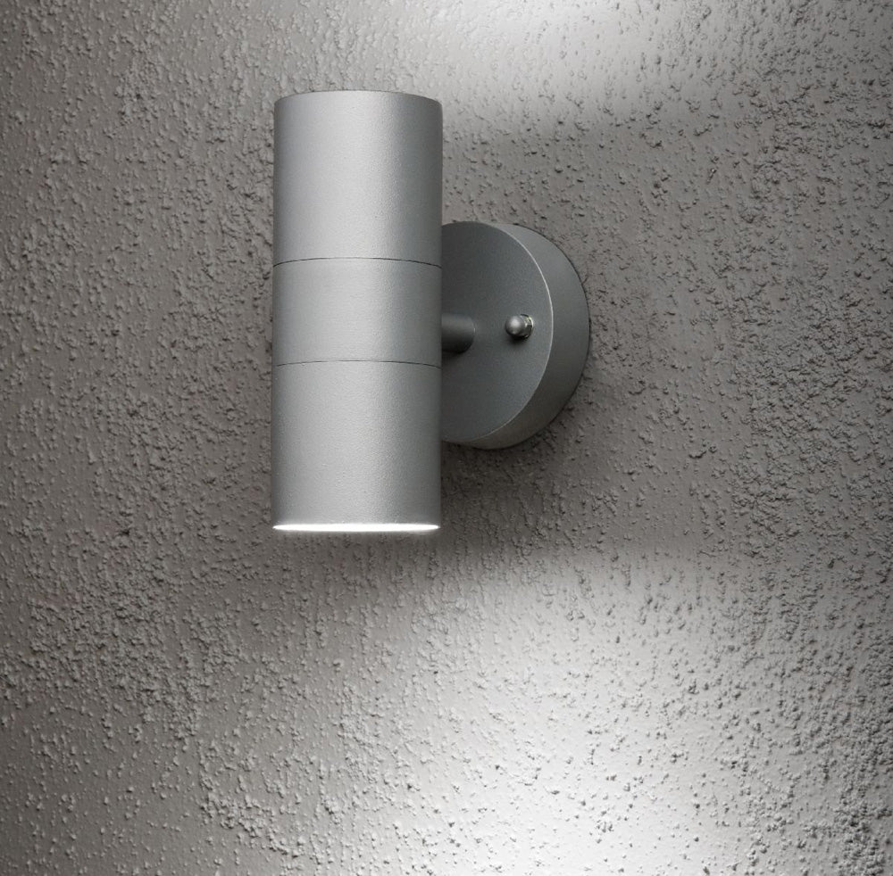 Konstsmide Halogenspot Modena grau, klares Glas