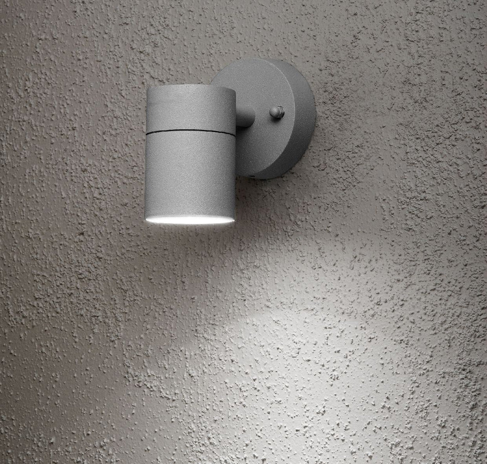 Konstsmide Halogenspot Modena grau, klares Glas