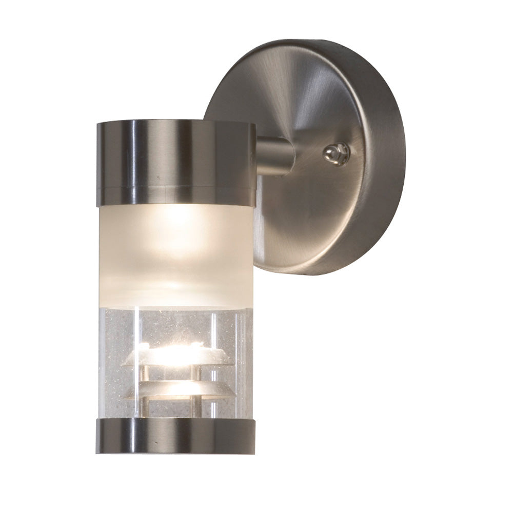 Konstsmide Halogenspot Bolzano Edelstahl, gefrostetes / klares Glas