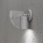 Konstsmide Halogenspot Modena grau, klares Glas