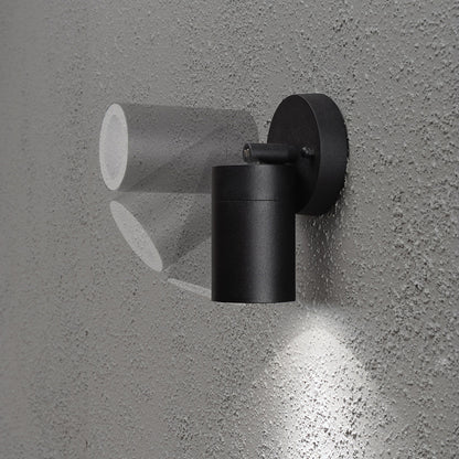 Konstsmide Halogenspot Modena matt schwarz, klares Glas
