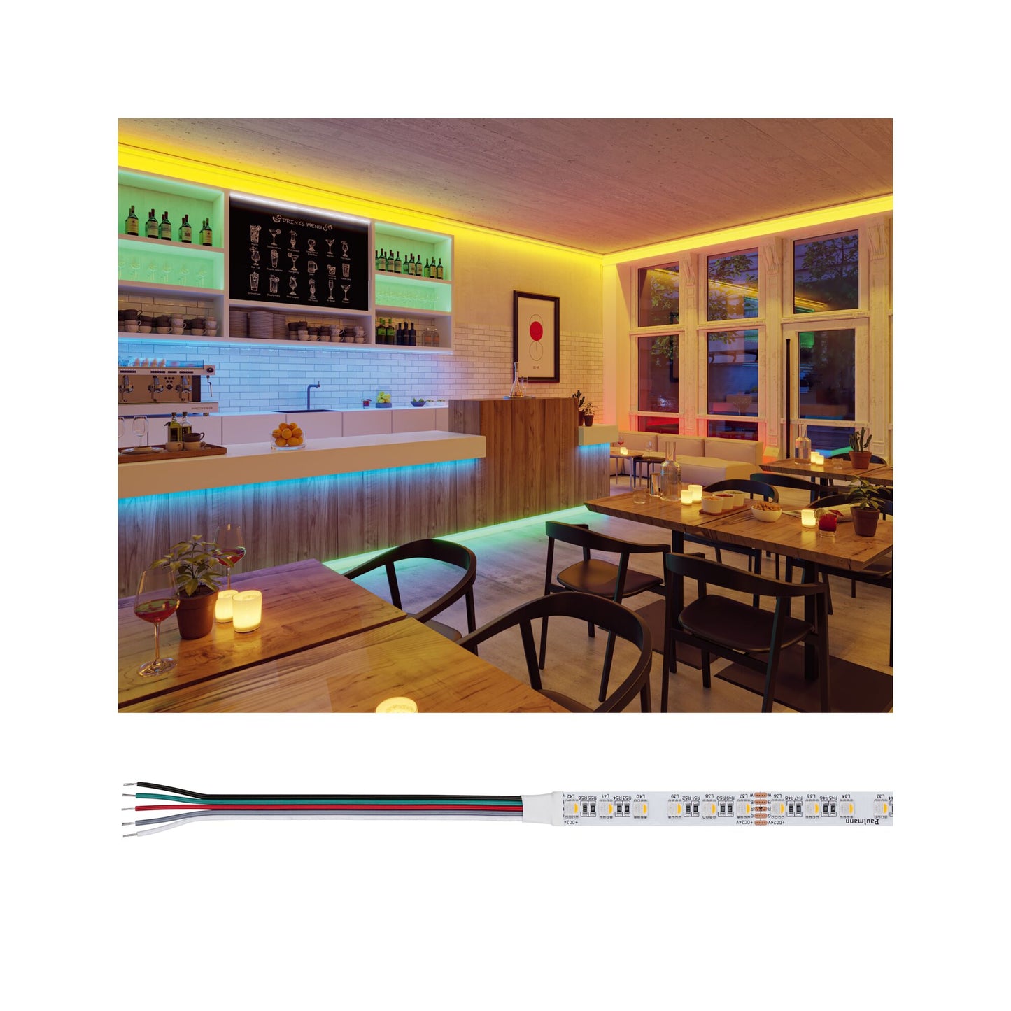 Paulmann Pro Strip LED Strip Silver P75 830 5m   121W 700lm/m 84 LEDs/m RGBW+