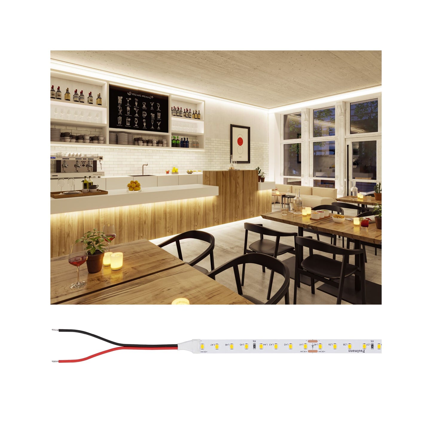 Paulmann Pro Strip LED Strip Silver P75 830 10m   42W 700lm/m 96 LEDs/m 3000K