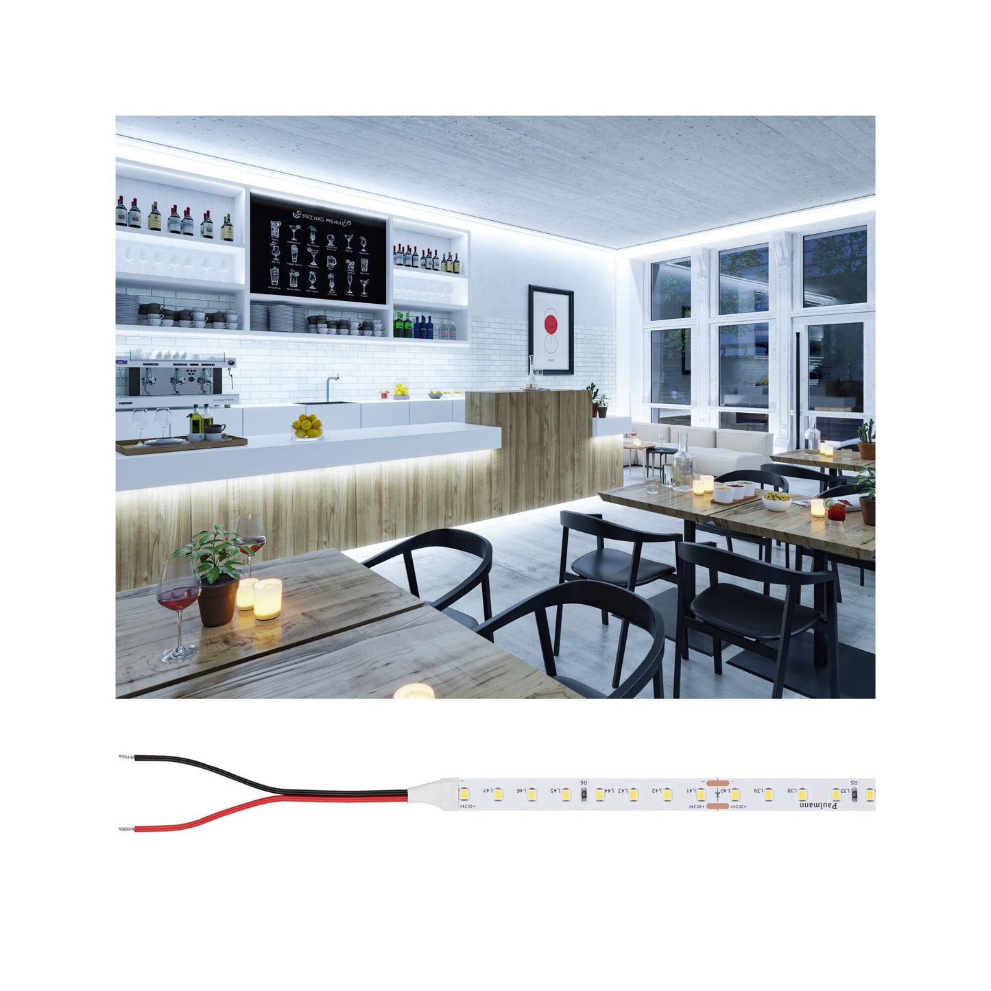 Paulmann Pro Strip LED Strip Silver P75 865 10m   42W 750lm/m 96 LEDs/m 6500K