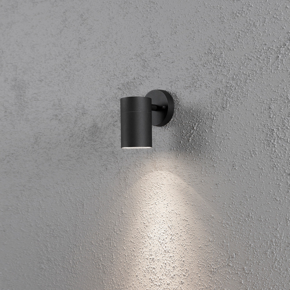 Konstsmide Halogenspot Modena Aluminium, matt schwarz, klares Glas