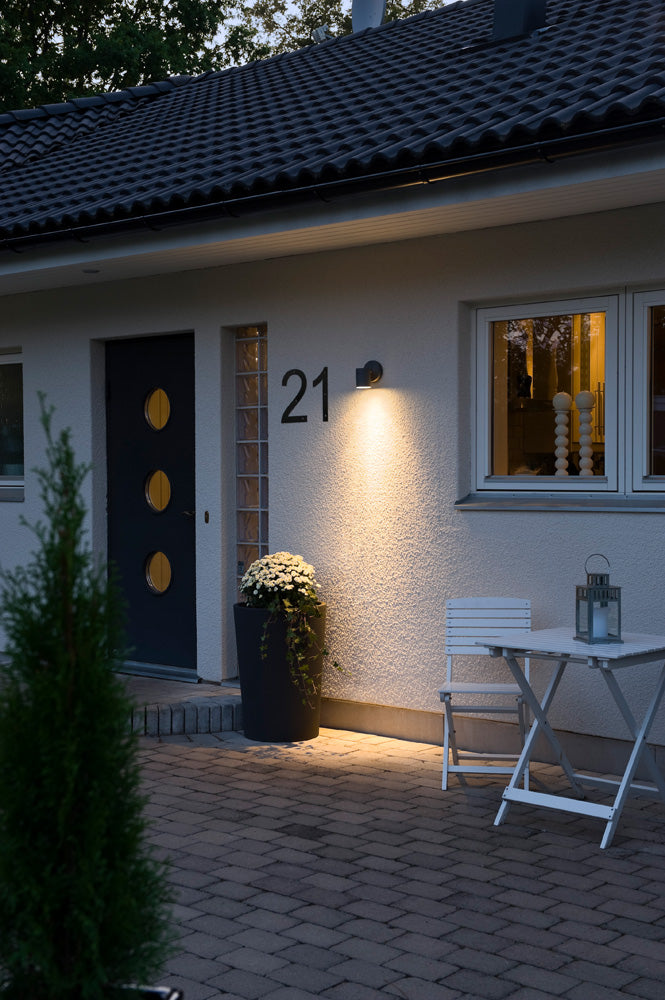 Konstsmide Halogenspot Modena Aluminium, matt schwarz, klares Glas