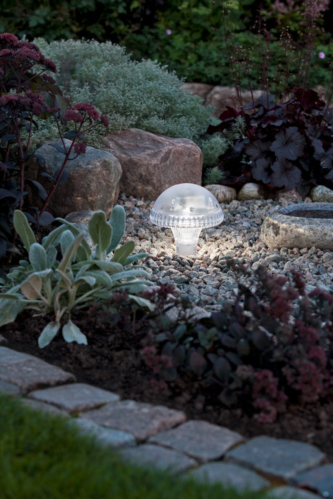 Konstsmide LED Solarleuchte Pilz weiss, Kunststoff