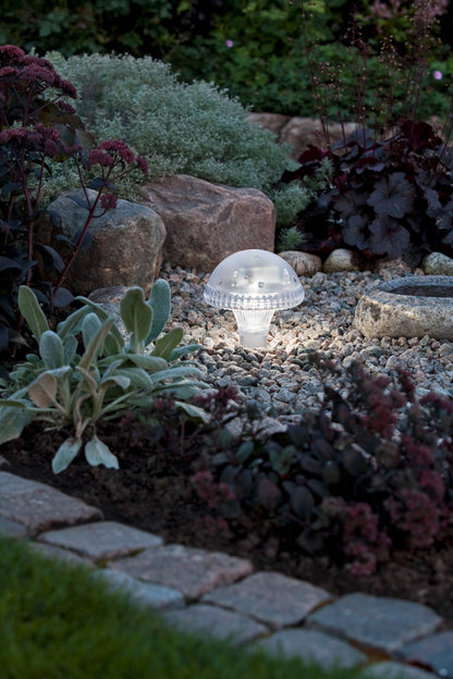 Konstsmide LED Solarleuchte Pilz weiss, Kunststoff
