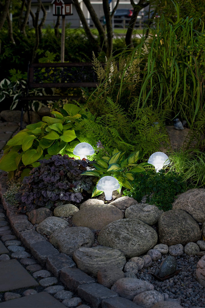 Konstsmide LED Solarleuchte Pilz weiss, Kunststoff