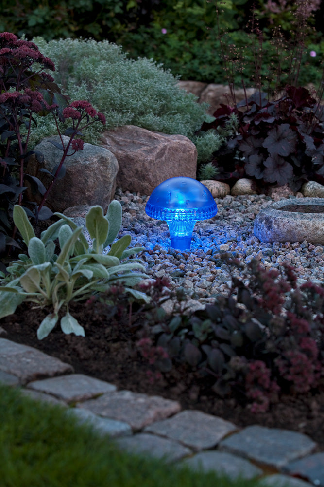 Konstsmide LED Solarleuchte Pilz blau, Kunststoff
