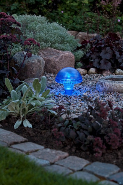 Konstsmide LED Solarleuchte Pilz blau, Kunststoff