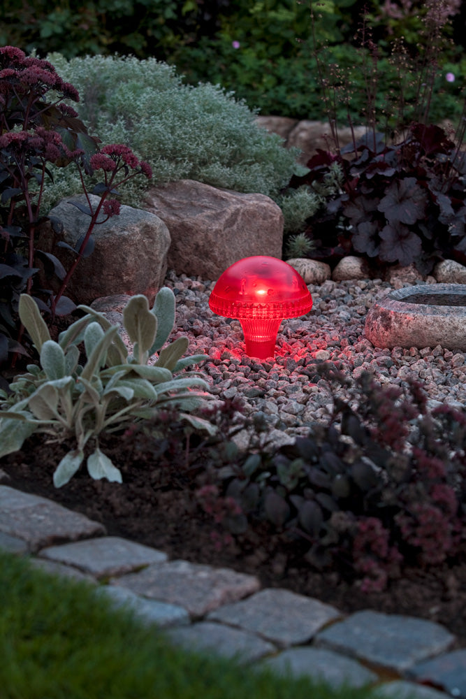 Konstsmide LED Solarleuchte Pilz rot, Kunststoff