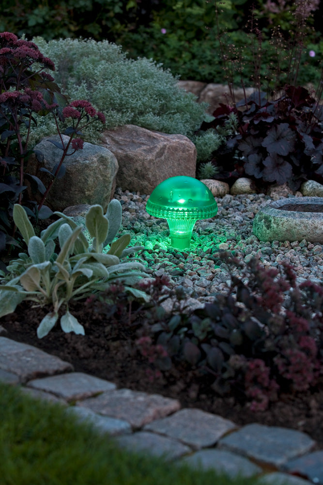 Konstsmide LED Solarleuchte Pilz grün, Kunststoff