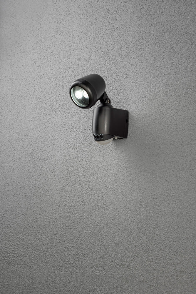 Konstsmide Prato Wandleuchte schwarz LED 1W Batterie