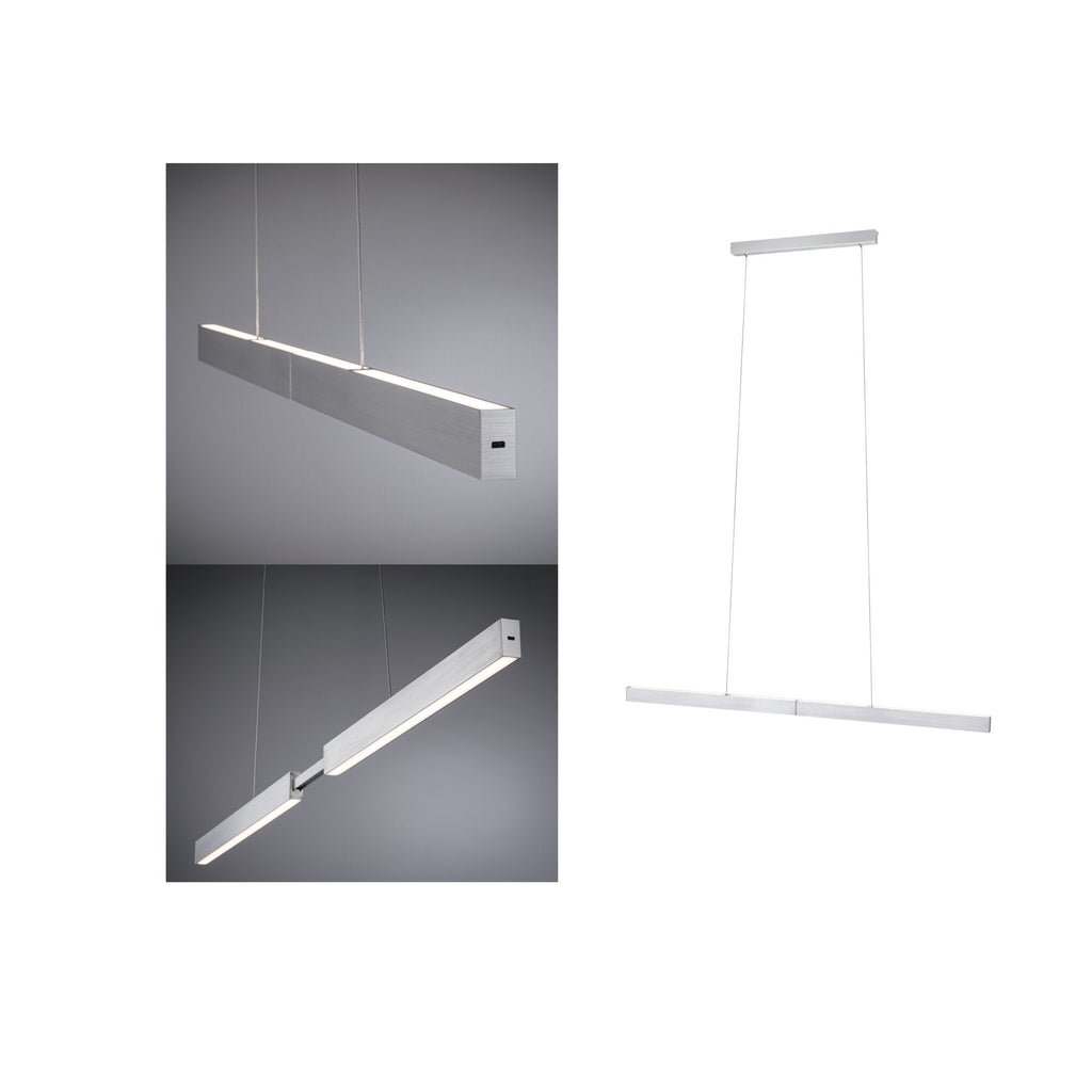 Paulmann LED Pendelleuchte Aptare Touchless Sensor    2700K 2050lm / 2050lm 2x16,5W Alu gebürstet dimmbar