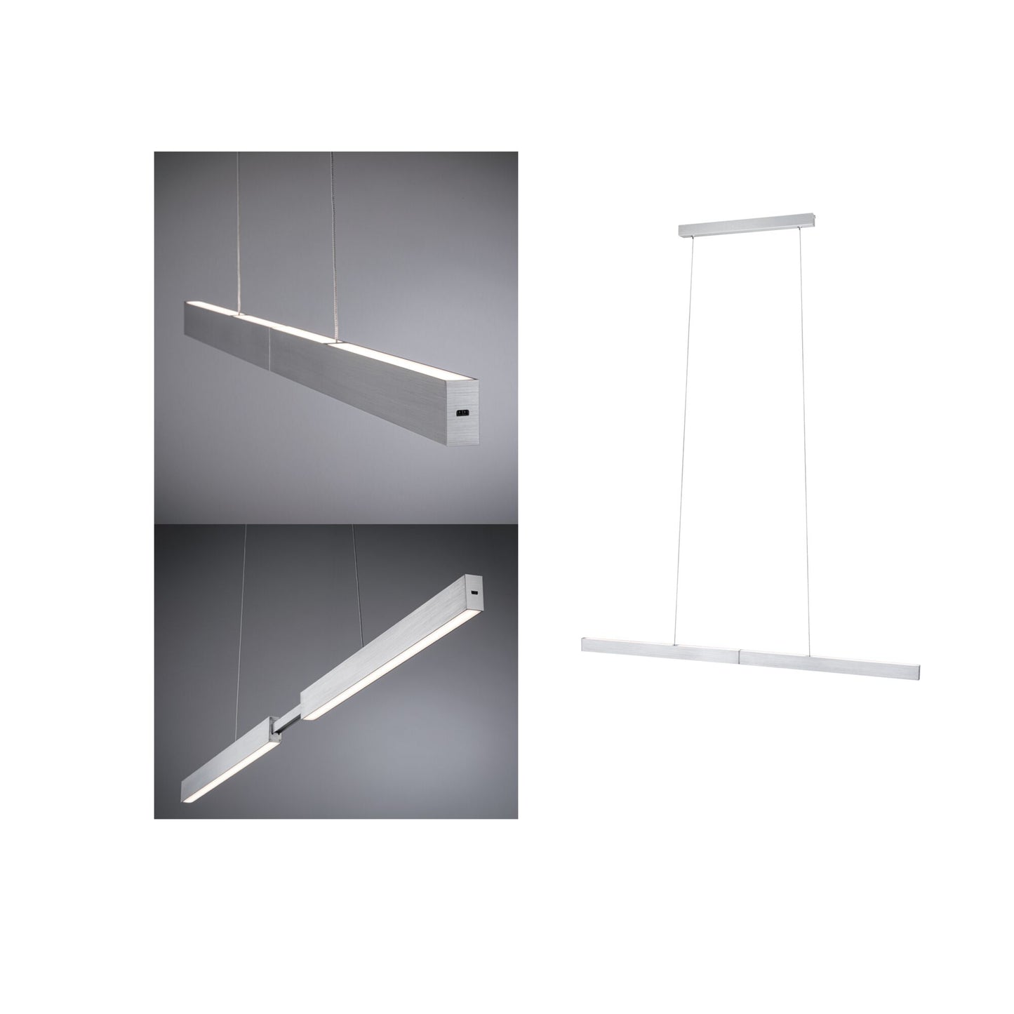 Paulmann LED Pendelleuchte Aptare Touchless Sensor    2700K 2050lm / 2050lm 2x16,5W Alu gebürstet dimmbar