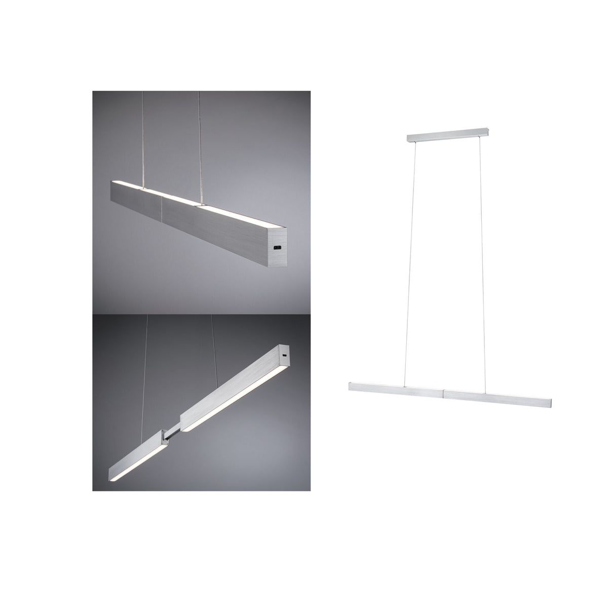 Paulmann LED Pendelleuchte Aptare Touchless Sensor    2700K 2050lm / 2050lm 2x16,5W Alu gebürstet dimmbar