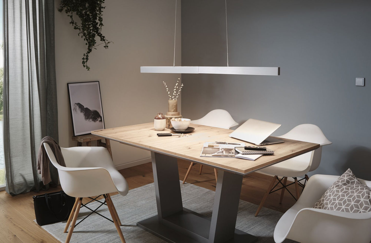 Paulmann LED Pendelleuchte Aptare Touchless Sensor    2700K 2050lm / 2050lm 2x16,5W Alu gebürstet dimmbar