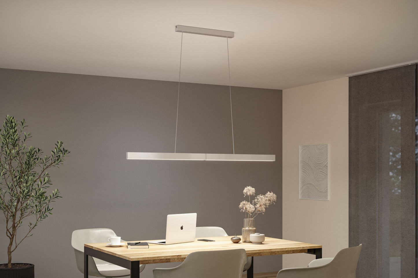 Paulmann LED Pendelleuchte Aptare Touchless Sensor    2700K 2050lm / 2050lm 2x16,5W Alu gebürstet dimmbar