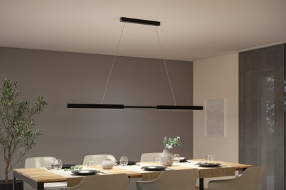 Paulmann LED Pendelleuchte Aptare Touchless Sensor    2700K 2050lm / 2050lm 2x16,5W Schwarz gebürstet dimmbar