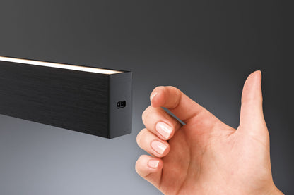 Paulmann LED Pendelleuchte Aptare Touchless Sensor    2700K 2050lm / 2050lm 2x16,5W Schwarz gebürstet dimmbar