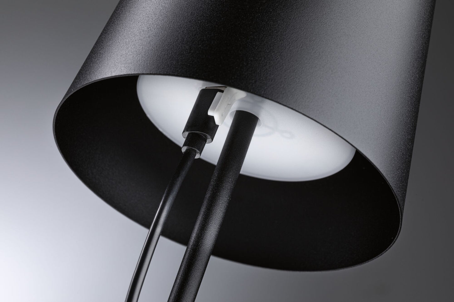Paulmann Akkuleuchte Gilo IP44 dimmbar 2700K Schwarz matt