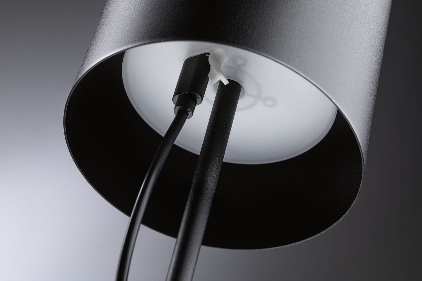 Paulmann Akkuleuchte Tuni IP44 dimmbar 2700K Schwarz matt