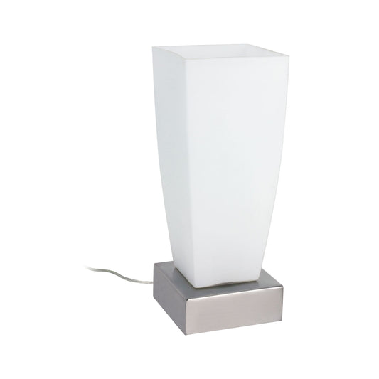 Paulmann Table&Desk Jenni Tischleuchte max.1x40W E14 Nickel sat/Opal 230V Metall/Glas