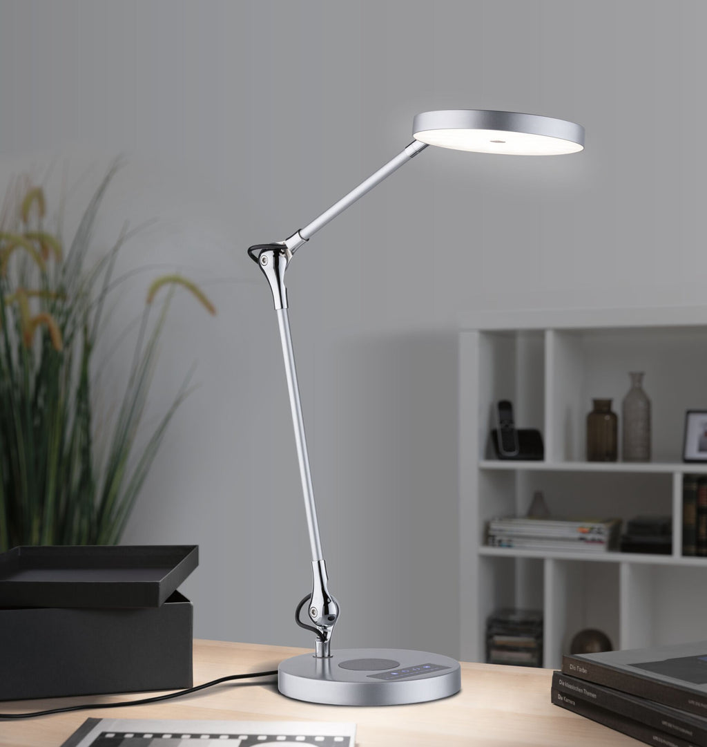 Paulmann LED Schreibtischleuchte Numis White Switch 1000lm 11W Silber