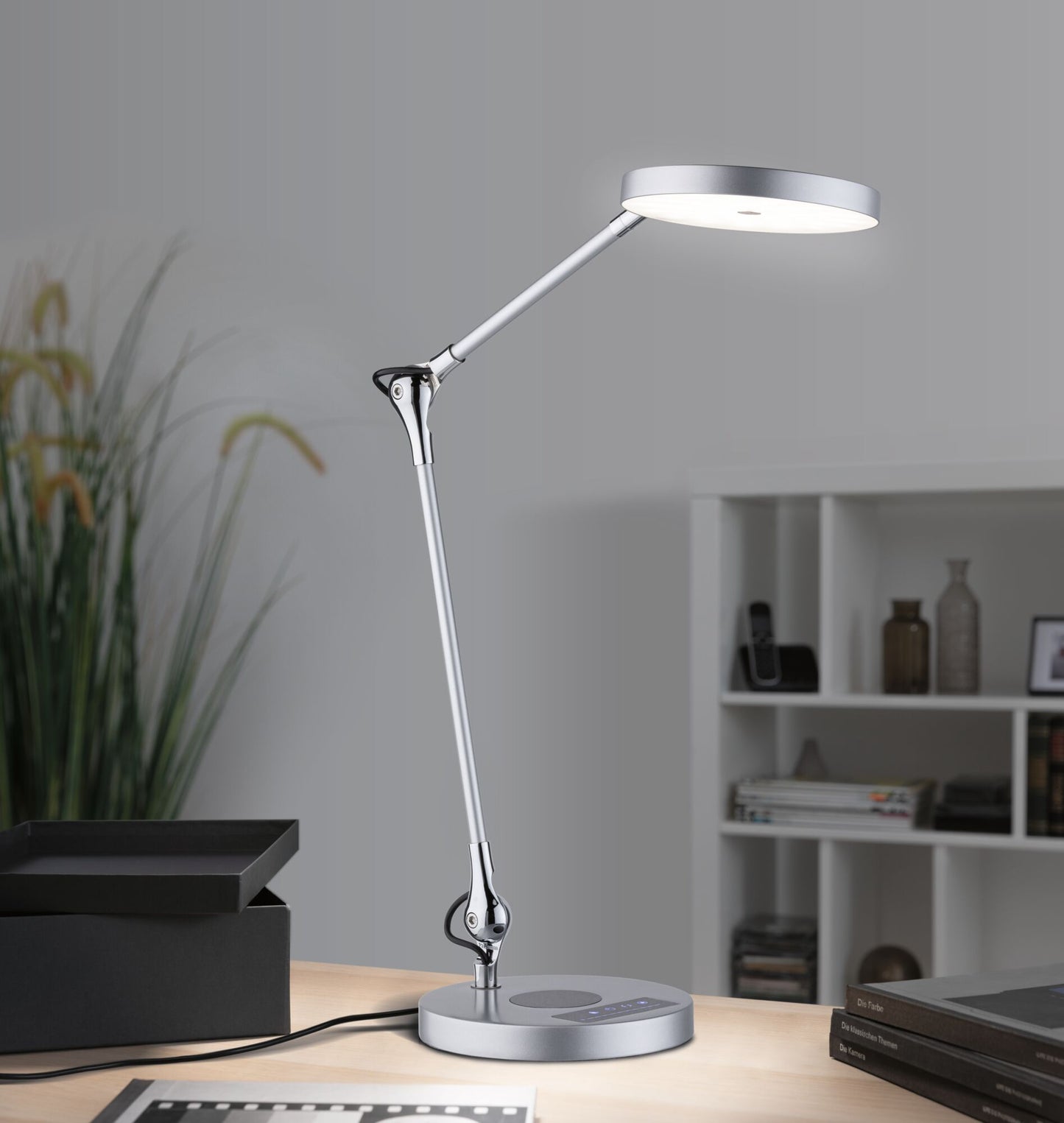 Paulmann LED Schreibtischleuchte Numis White Switch 1000lm 11W Silber