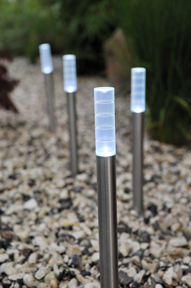 Konstsmide LED Solarerdspiessleuchten Treviso Edelstahl