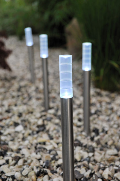 Konstsmide LED Solarerdspiessleuchten Treviso Edelstahl