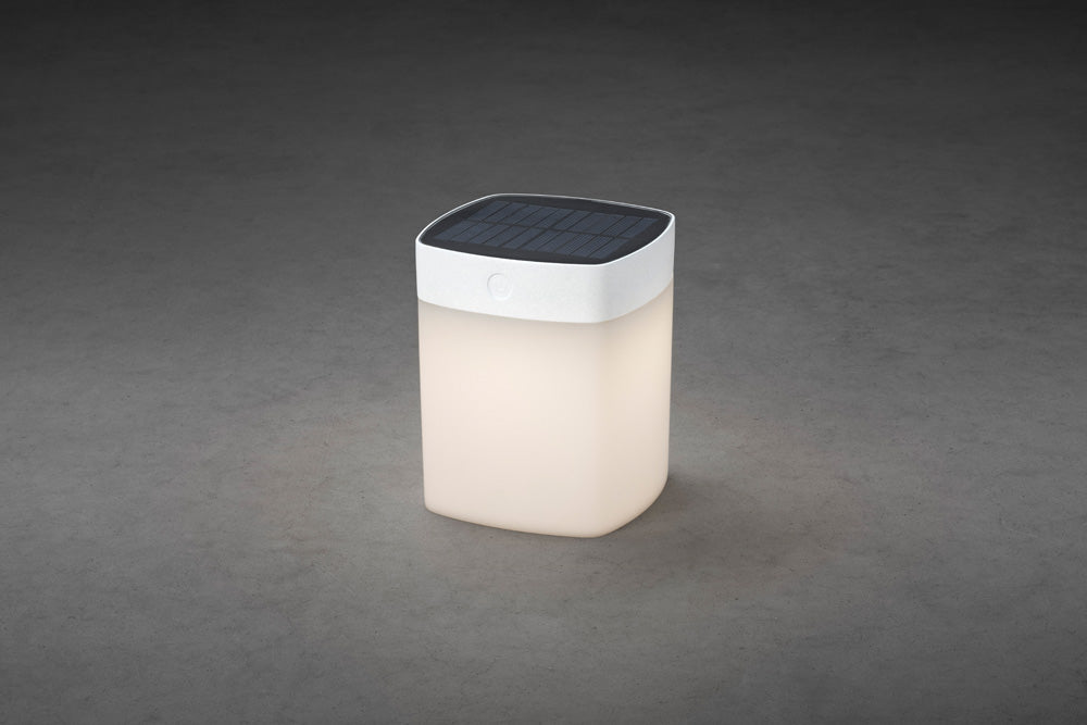 Konstsmide Assisi Solar-Tischleuchte weiß 1W 100/40/10lm 3000K
