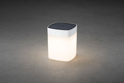 Konstsmide Assisi Solar-Tischleuchte weiß 1W 100/40/10lm 3000K