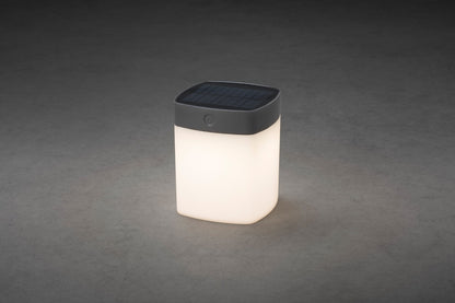 Konstsmide Assisi Solar-Tischleuchte grau 1W 100/40/10lm 3000K