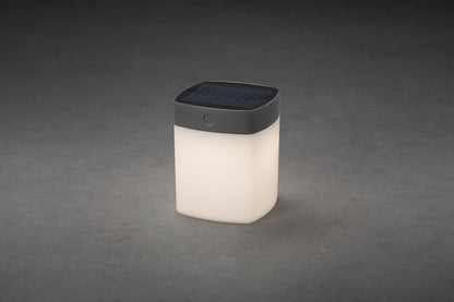 Konstsmide Assisi Solar-Tischleuchte grau 1W 100/40/10lm 3000K