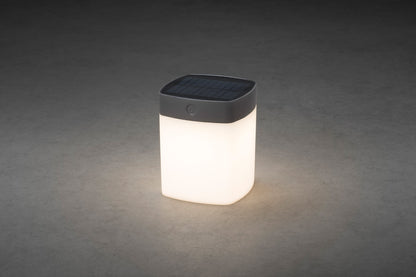 Konstsmide Assisi Solar-Tischleuchte grau 1W 100/40/10lm 3000K