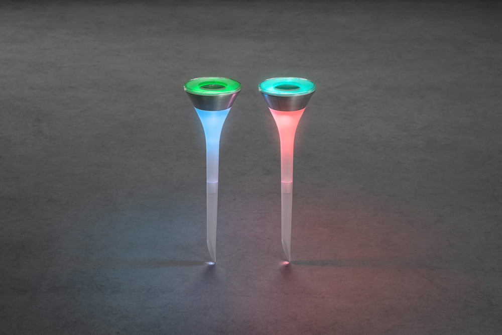Konstsmide Assisi Solarleuchte 2erSet Farbwechsel RGB oder weiß 0,12W