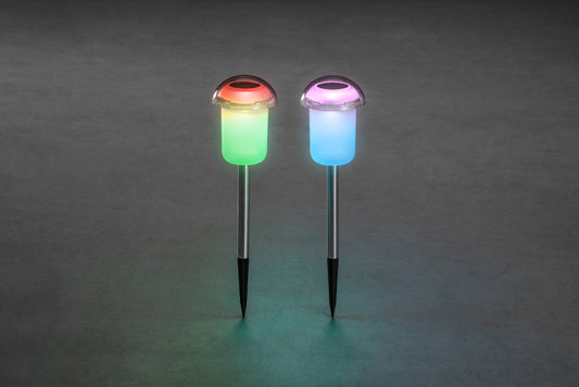 Konstsmide Assisi Solarleuchte 2erSet Farbwechsel RGB oder weiß 0,12W