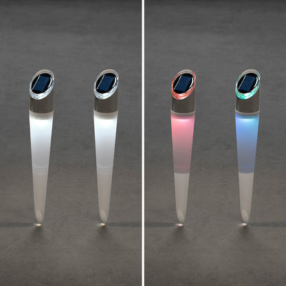 Konstsmide Assisi Solarleuchte 2er Set LED weiss/RGB