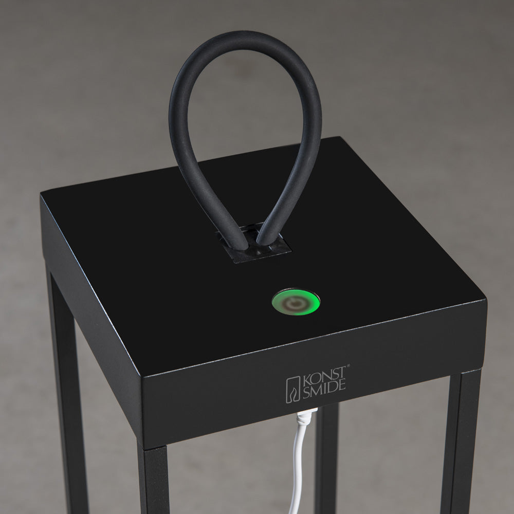Konstsmide Ravello LED USB-Latene klein schwarz, dimmbar