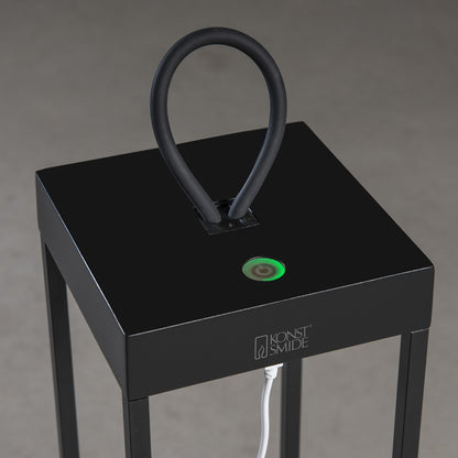 Konstsmide Ravello LED USB-Latene klein schwarz, dimmbar