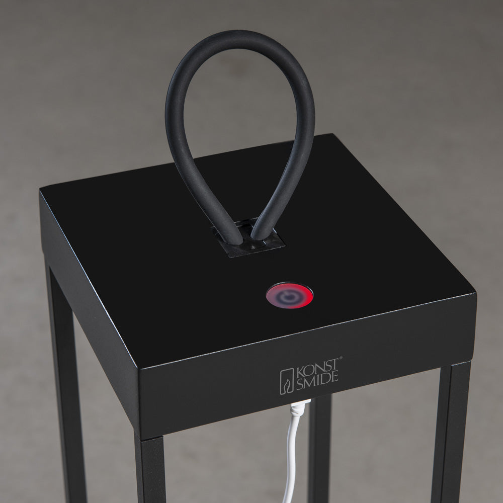 Konstsmide Ravello LED USB-Latene gross schwarz, dimmbar