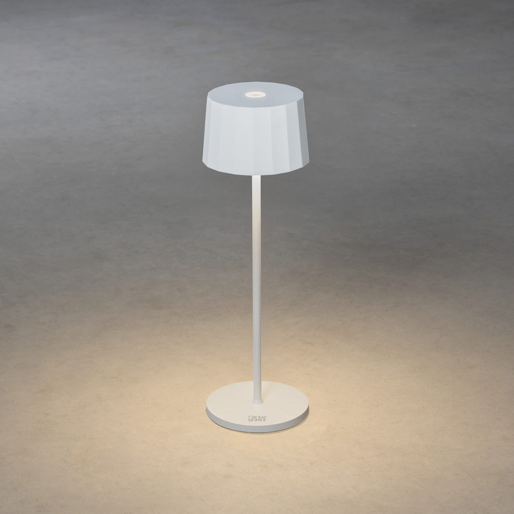 Konstsmide Positano LED USB-Tischleuchte weiss, Farbtemperatur, dimm