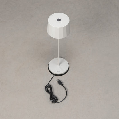 Konstsmide Positano LED USB-Tischleuchte weiss, Farbtemperatur, dimm