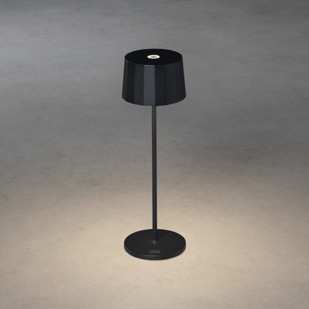 Konstsmide Positano LED USB-Tischleuchte schwarz, Farbtemperatur, dimm